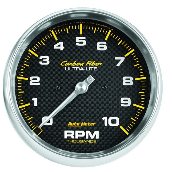 5" IN-DASH TACHOMETER, 0-10,000 RPM, CARBON FIBER